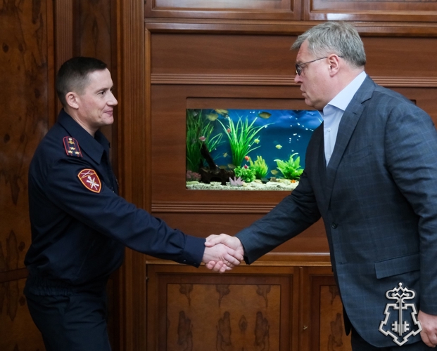 ГУБЕРНАТОР АСТРАХАНСКОЙ ОБЛАСТИ ПРОВЁЛ РАБОЧУЮ ВСТРЕЧУ С НОВЫМ НАЧАЛЬНИКОМ РЕГИОНАЛЬНОГО УПРАВЛЕНИЯ РОСГВАРДИИ