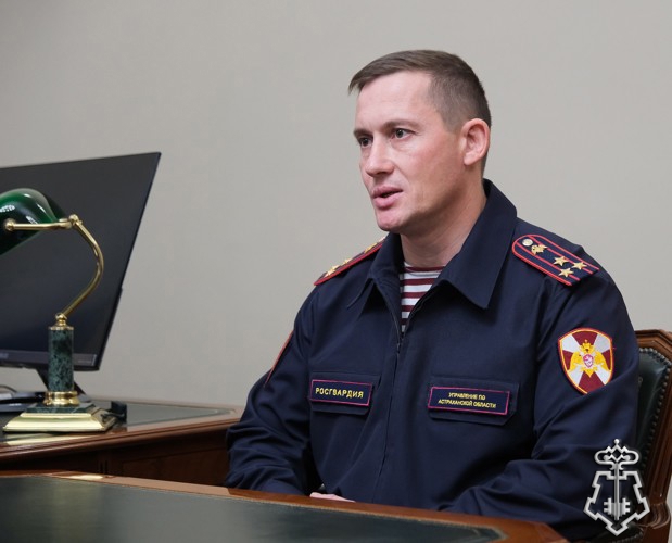 ГУБЕРНАТОР АСТРАХАНСКОЙ ОБЛАСТИ ПРОВЁЛ РАБОЧУЮ ВСТРЕЧУ С НОВЫМ НАЧАЛЬНИКОМ РЕГИОНАЛЬНОГО УПРАВЛЕНИЯ РОСГВАРДИИ